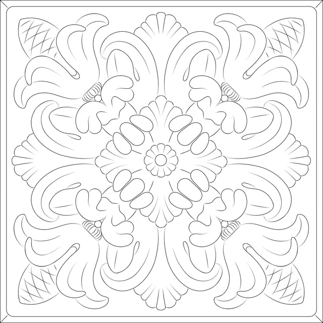 Baroque Ceiling Tile (2x2)