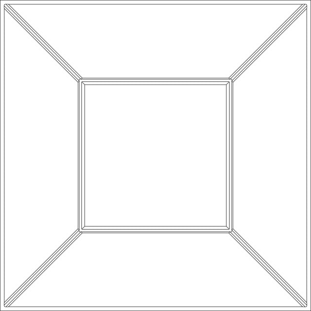 Facet Cut Ceiling Tile (2x2)