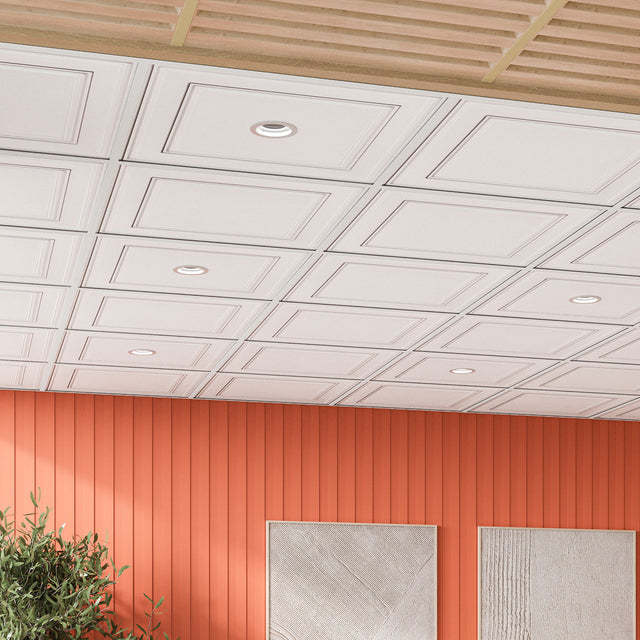 Modern Grid Acoustic Ceiling Tile NRC.50 (2x2)