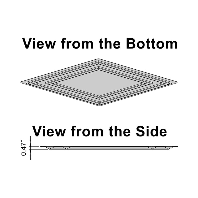 Overlapping Square Ceiling or Wall Tile (2x2)